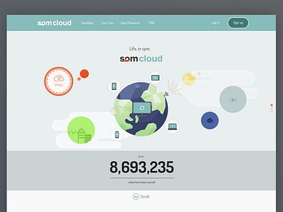 SomCloud Index cloud design device earth illustration somcloud web