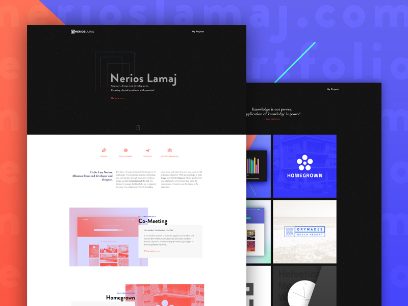 Personal Portfolio Website by Nerios Lamaj on Dribbble