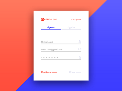 Day 001 - Sign Up dailyui flat form signup simple ui ux