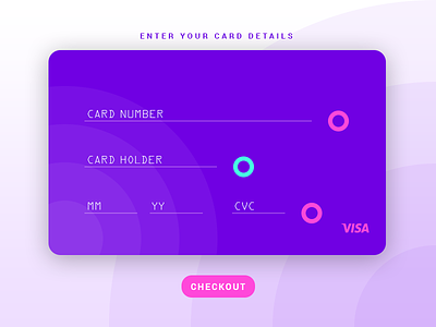 Day002 - Checkout card checkout credit dailyui design interface neon retro shopping ui ux web