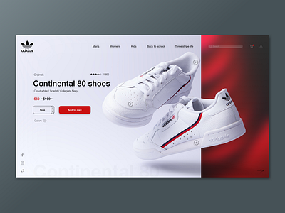 Adidas branding clean design logo ui ui design ux ux design web design