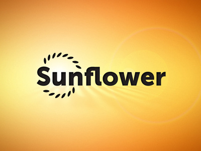 Sunflower Logo brand design flower logo orange sun