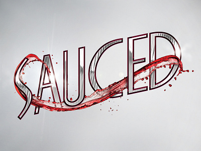 Sauced Typography alcohol font liquid metal metallic red typography wine
