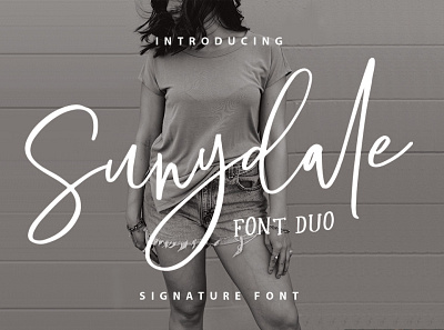 Sunydale Signature Font Duo branding branding design design fashion brand font font design fonts handwritten lettering logo modern font signature