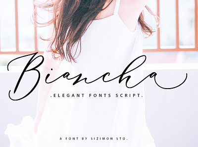 Biancha Script branding branding design elegant font fonts handwritten lettering logo modern signature