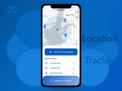 #DailyUI 020 Location Tracker app branding dailyui design live feed location tracker ui