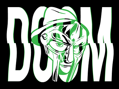 Just keep ya eye out, like "Aye, aye captain" doom glitch rap green illustration inspiration mf doom typography