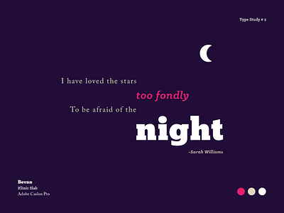 Type Study # 2 - Night night quote sarah study the type typography williams