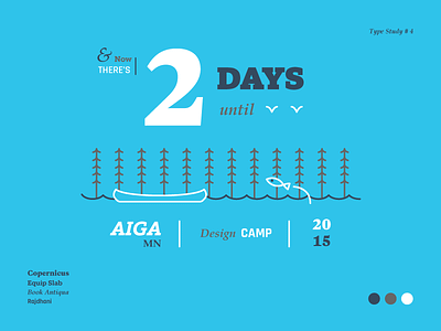 Type Study # 4 - Two Days 'Til Design Camp 2015 aiga camp days design study two type typography until