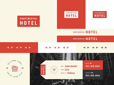 Continental Hotel - Fictional Rebrand continental fictional hotel project rebrand side