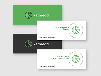 Rethread Business Card Exploration branding business card circular identity layout rethread