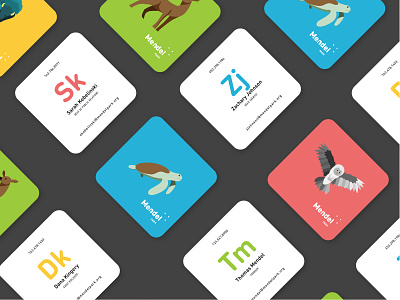 Mendel Park Business Cards animals branding business cards dna illustration mendel park