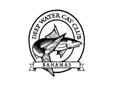 Deep Water Cay Club bahamas fish fishing logo