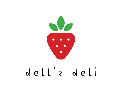 Dell'z Deli charleston logo simple strawberry