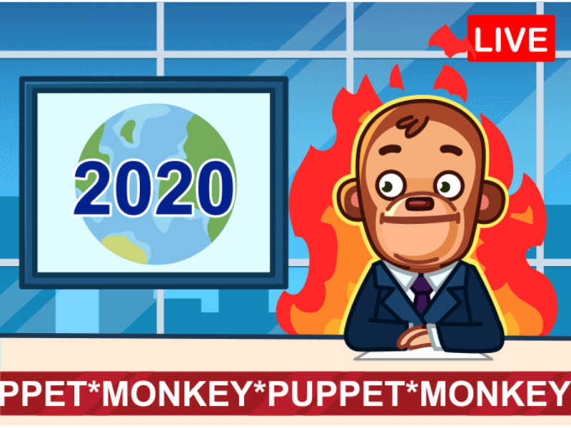 Monkey Puppet animated sticker animation cartoon character animation character design emojis gif monkey stickers telegram