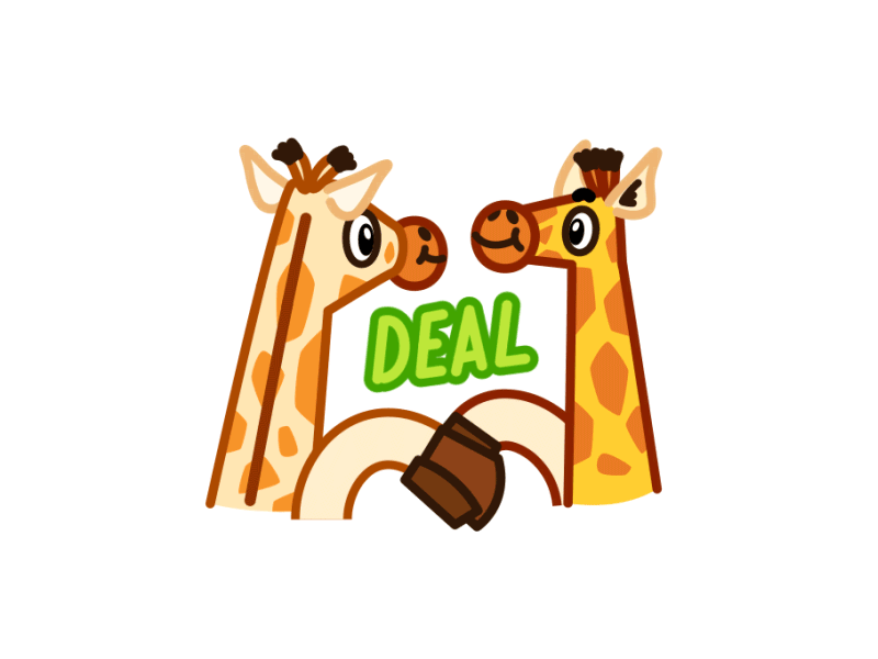 Spotty the Giraffe for Telegram animated sticker animation cartoon character animation design gif giraffe illustration stickers telegram