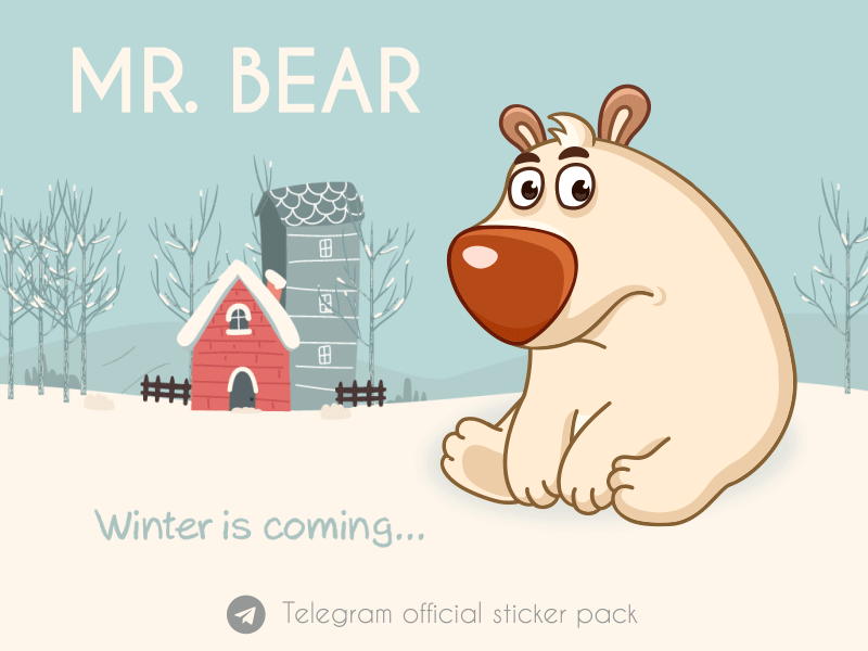 Mr. Bear Animated Stickers animated sticker animation bear character animation emojis gif stickers telegram