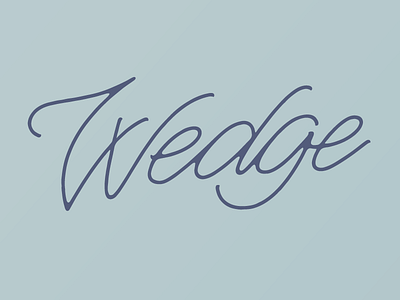 Wedge identity logo script wordmark