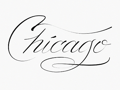 She doesn't even go here. c chicago g lettering swash