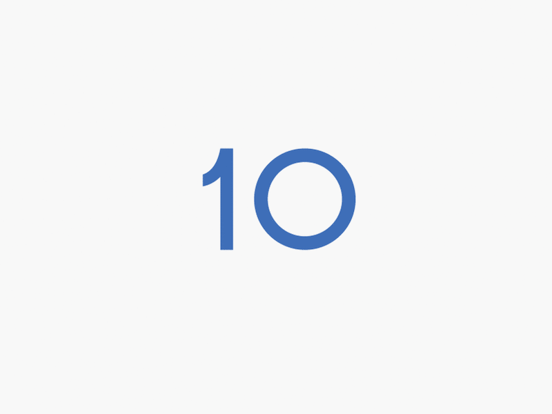 10 → 1,000 gif lettering numbers