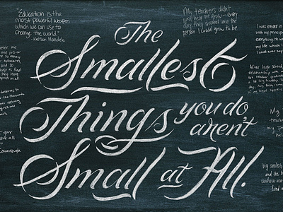 The smallest things you do aren't small at all