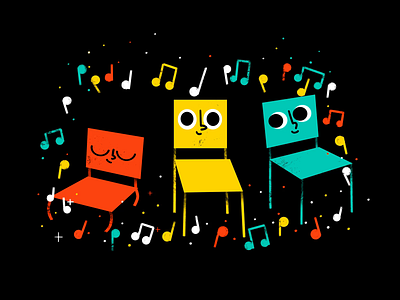 Musical Chairs animation chairs character google musical
