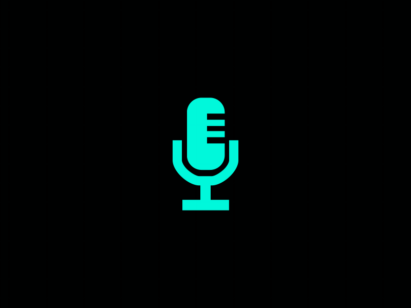 Microphone animation flat intro microphone