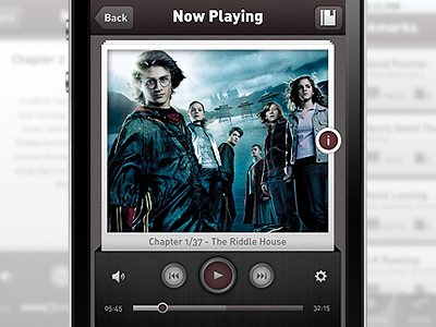 Adio Player adio app apple book hyperisland interface ios iphone keussen menu mobile ui