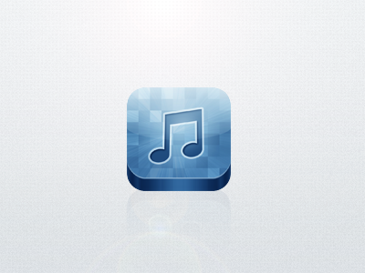 Nusic App Icon app appicon apple blue icon ios ipad iphone keussen logo mobile nusic