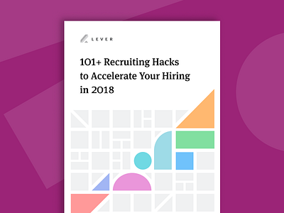 eBook - Recruiting Hacks for 2018 cover ebook lever recruiting shapes
