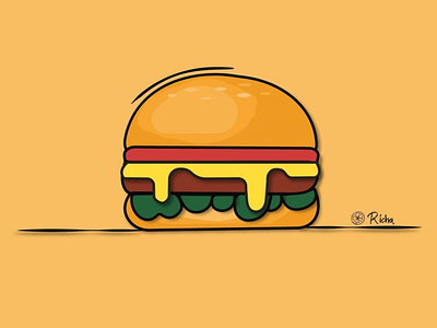 A Hamburger - In Illustrator adobe illustration animation branding design graphic design illustration logo ui vector