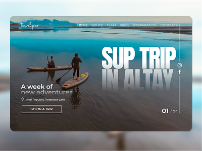 Landing page for a SUP tour