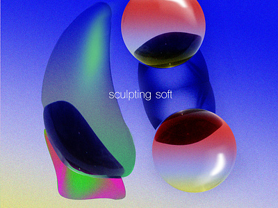 Sculpting Soft design digital art graphic design typography