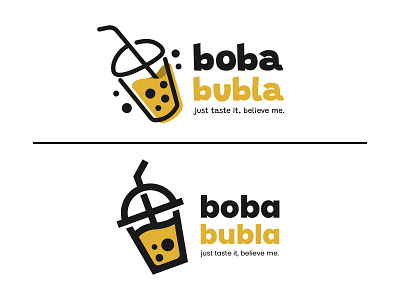 Boba Bubla Logo Design boba branding bubbletea drinklogo logo logoconcept logodesign