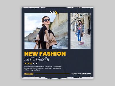 Fashion Social Media Post Template I Social Media Banner banner branding branding identity cover design facebook fashion feed graphic design instagram layout logo design marketing post sale social media template