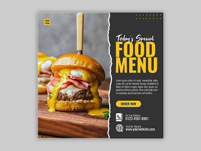 Food Social Media Post Template I Social Media Banner