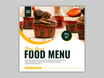 Food Social Media Post Template I Social Media Banner