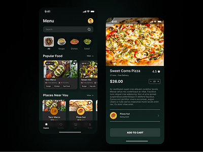 Food App app food mobile mobile app ui ui design