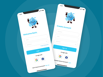 Login / Register - Mobile App app design login mobile mobile app register sign up ui ui design uiux