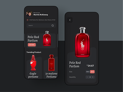 Perfume App app application mobile mobile app perfume app ui ui design ui ux ui ux design uiux