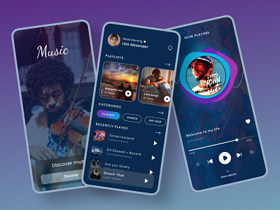 Music App app application design home page mobile mobile app music music app ui ui design uiux
