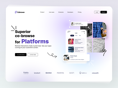Cobrowse : landing page