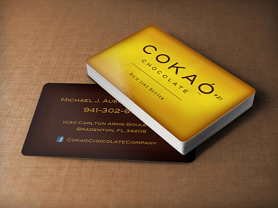 Cokao Chocolate Company business card cokao chocolate company logo