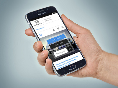 Honda eStore Mobile UI