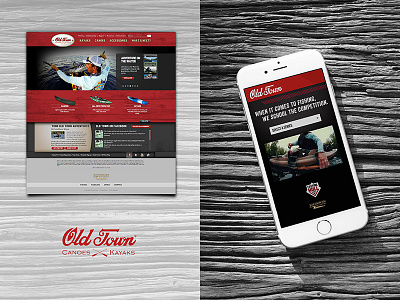Old Town Site Update ektron cms old town canoes kayaks responsive design ui design