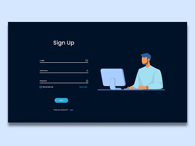 Web Sign Up UI Design graphic design