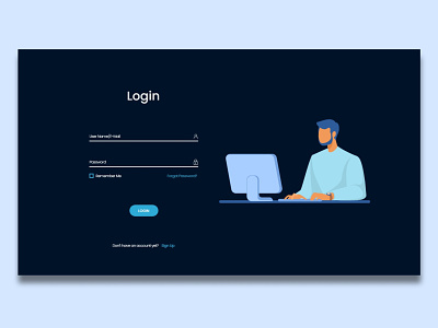 Web Login UI Design