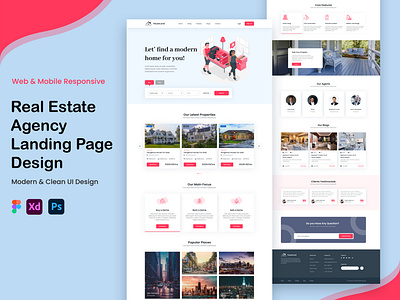 Real Estate Agency Landing Page Design