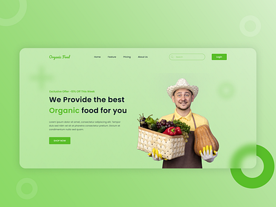 Food E-Commerce Web Header Design (V-1)