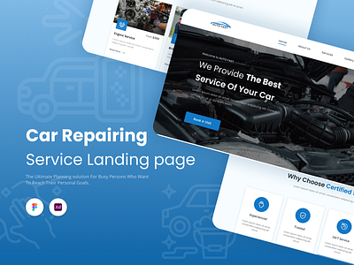 Car Repairing Service Landing Page Design